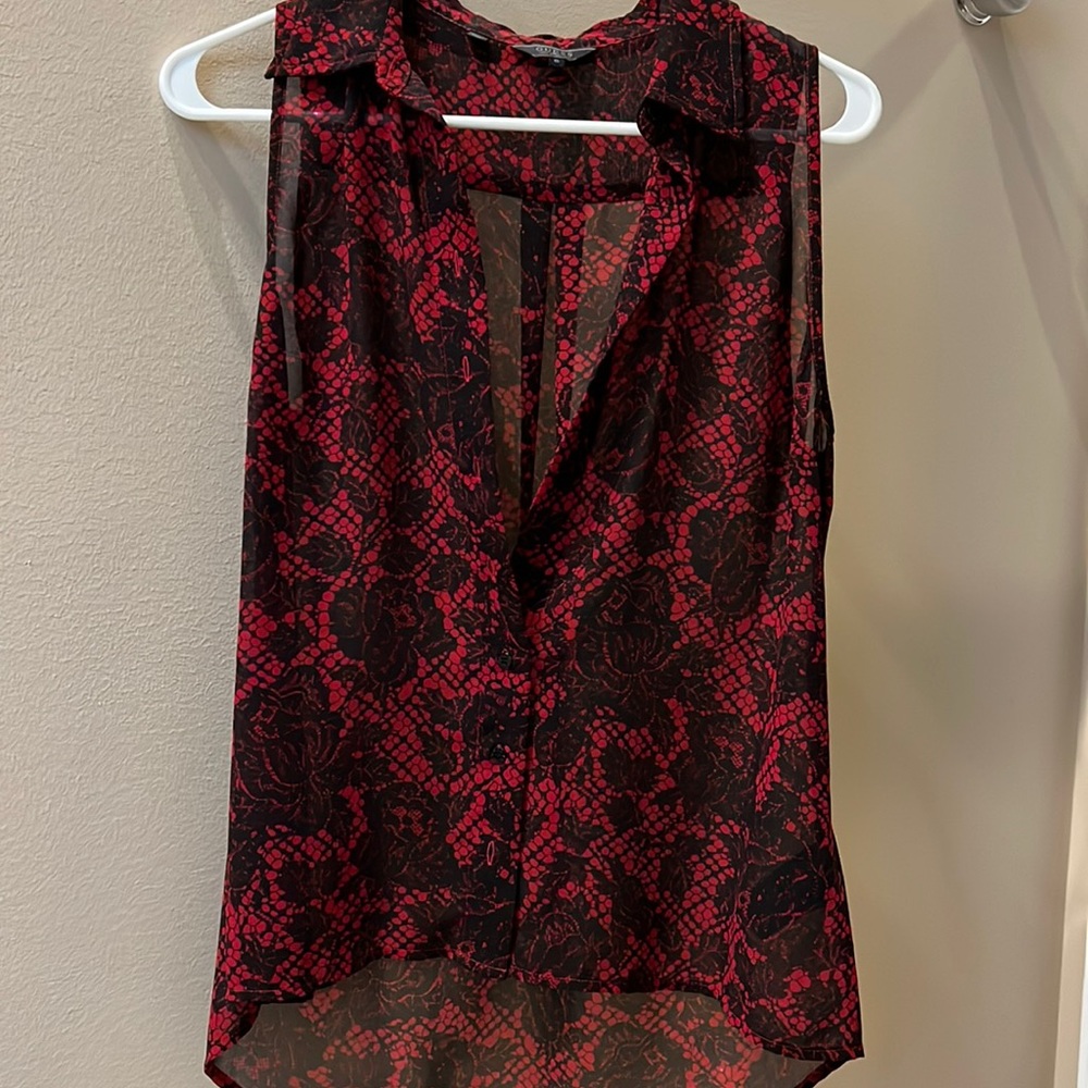 Sheer Guess flower top
